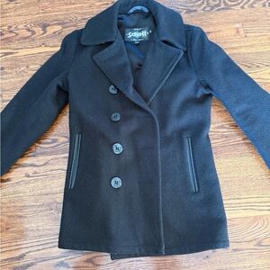 Schott Men's Classic Black Peacoat